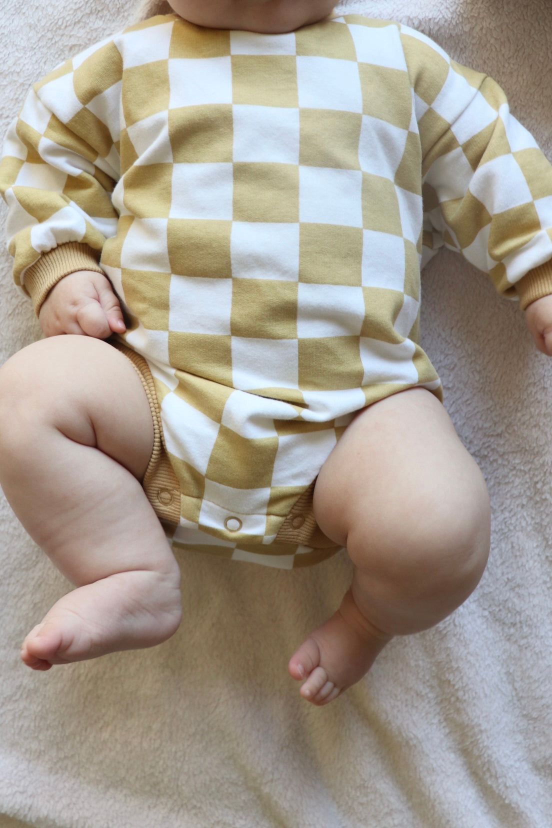 Checkered Bubble Romper