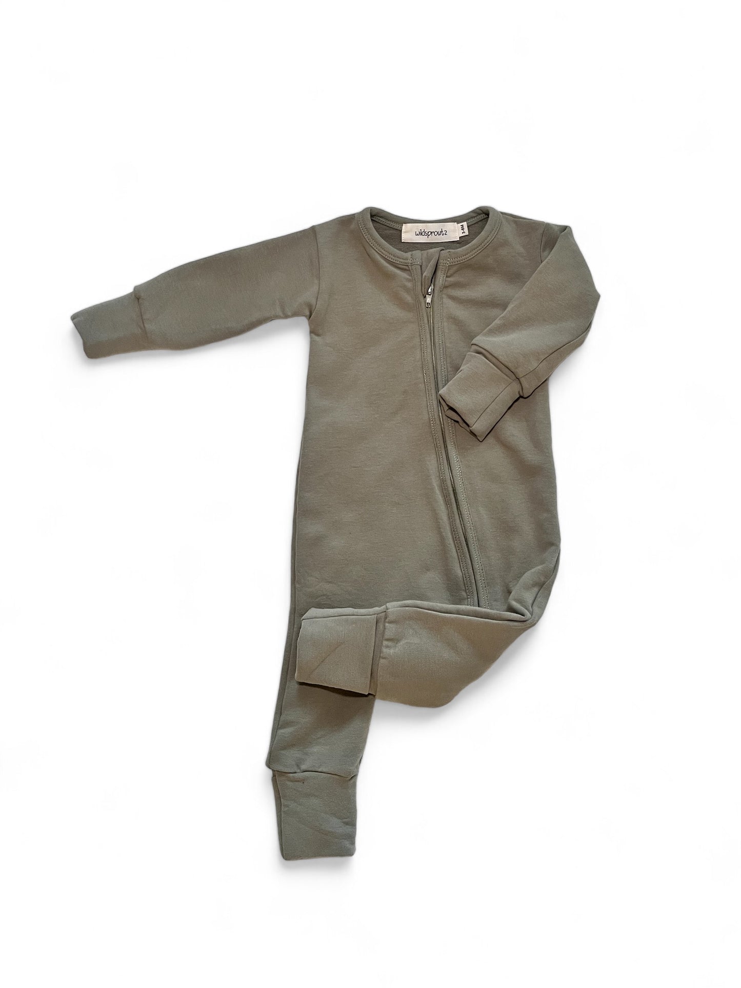 Organic Cotton Zipper Romper