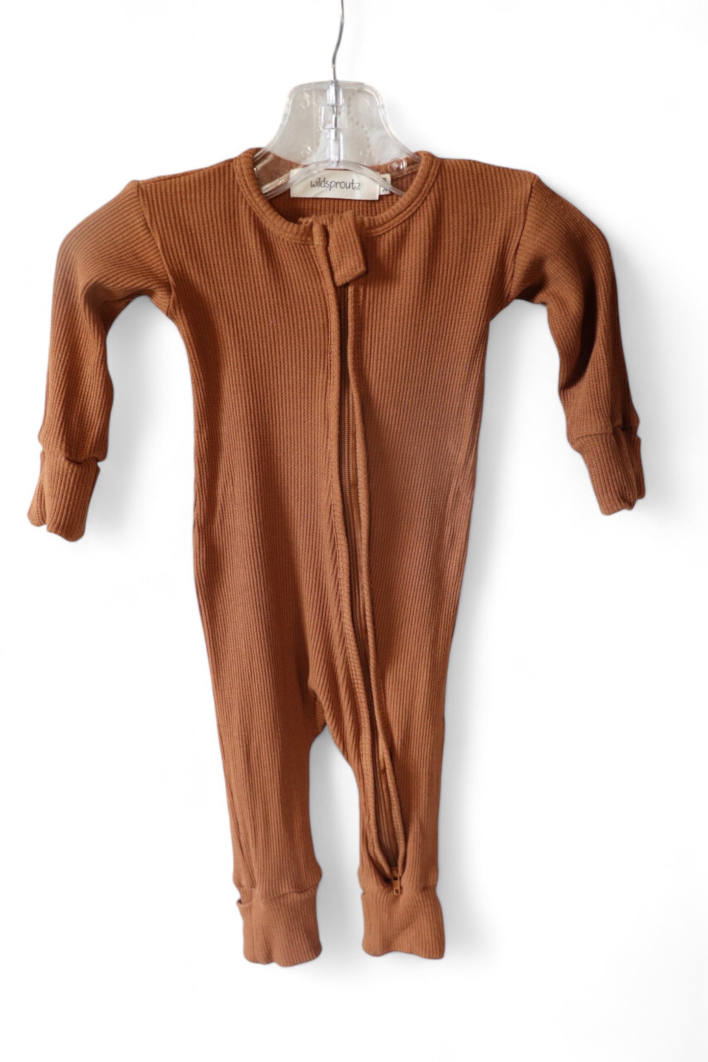 Waffle Bamboo Zipper Romper