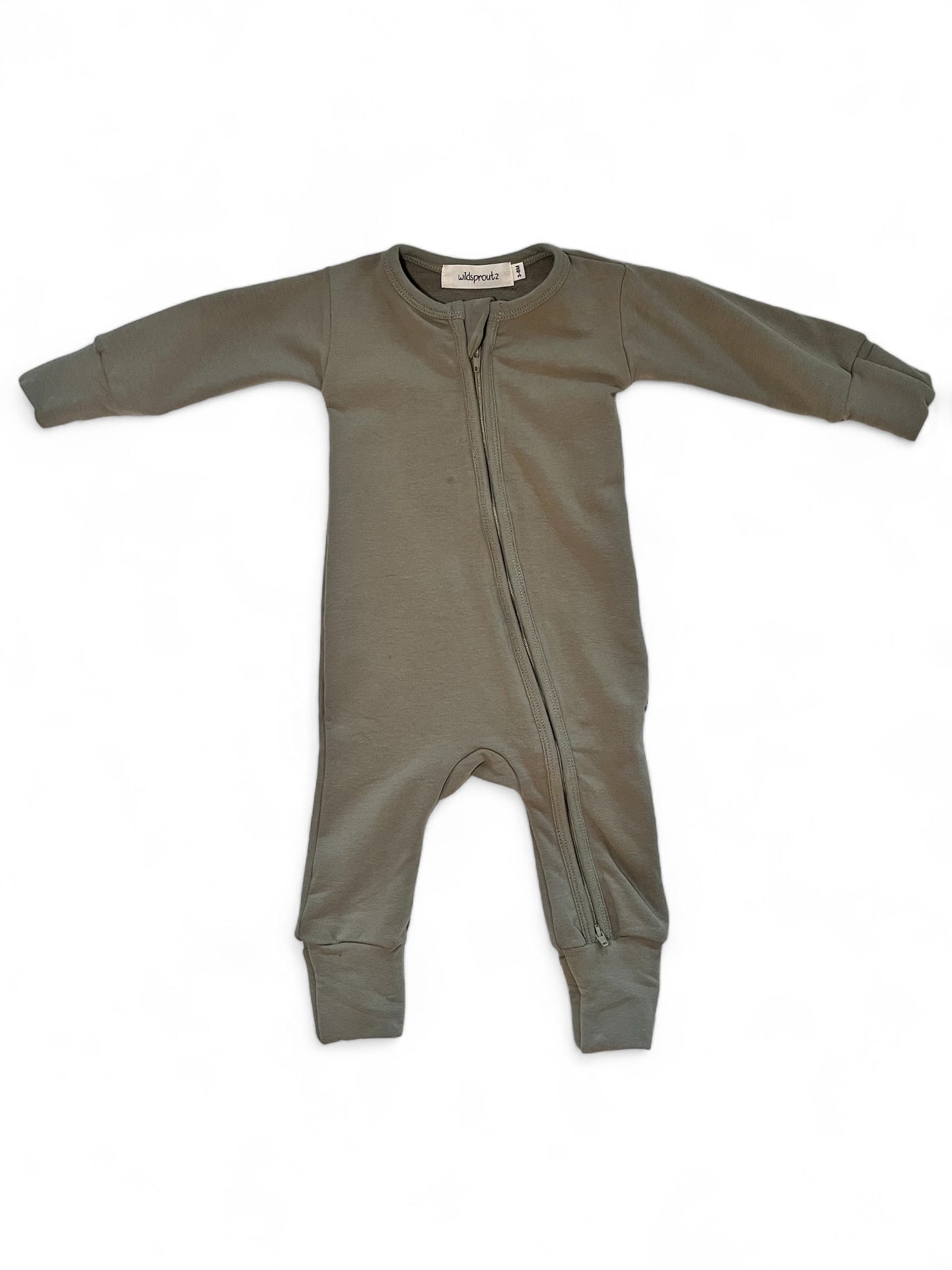 Organic Cotton Zipper Romper