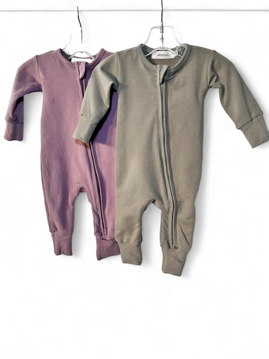 Organic Cotton Zipper Romper